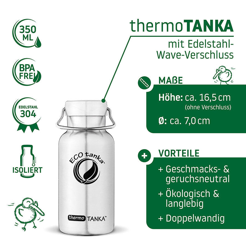 ECOtanka-thermoTANKA-350ml-isolierende-doppelwandige-Edelstahl-Thermo-Trinkflasche-silber-mit-Wave-Edelstahl-Flachverschluss-mit-Tragegriff  Alternativen Text bearbeiten